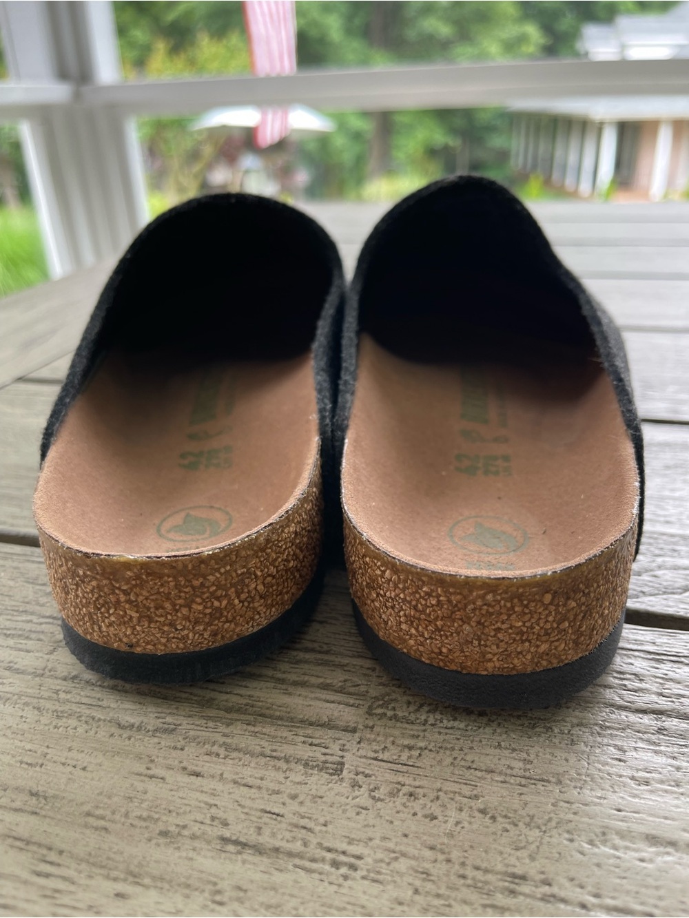 Birkenstock Amsterdam Unisex Anthracite Gray Wool Felt Clogs Size 42 - Picture 5 of 6